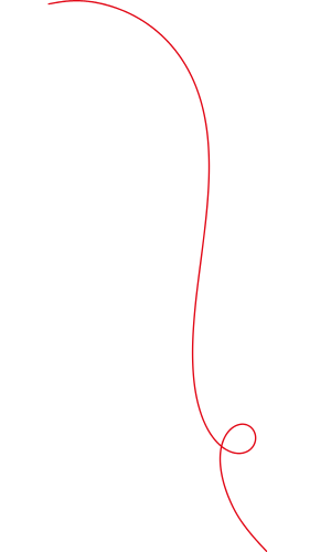 Linea curva rossa alta